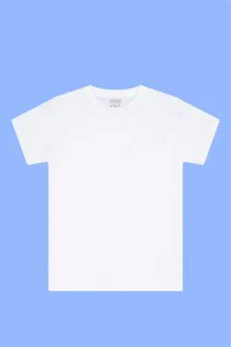 Boys' 100% Cotton Crew Neck Undershirt 3-Pack White - 3