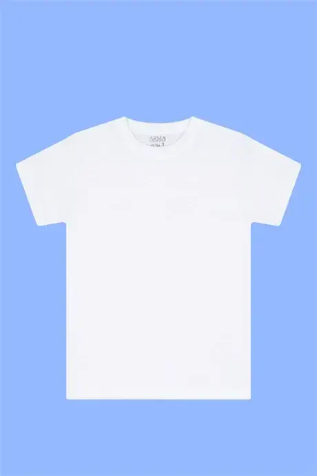 Boys' 100% Cotton Crew Neck Undershirt 3-Pack White - 3