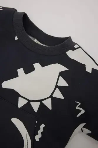 Boys' 2-Piece Dinosaur Print Sweatshirt and Elastic Waist Joggers E0674a524wn - 3