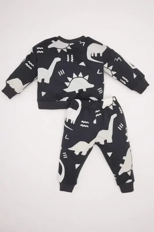 Boys' 2-Piece Dinosaur Print Sweatshirt and Elastic Waist Joggers E0674a524wn - 4