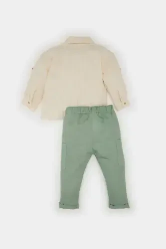 Boy's 2-Piece Set Long Sleeve Shirt Elastic Waist Pants E5317a525sp - 5