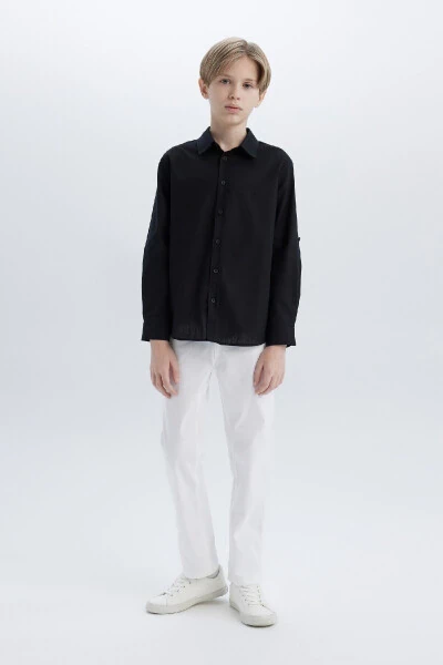 Boys' 23rd of April Children's Day Straight Leg White Gabardine Pants X4224a624sm - 5