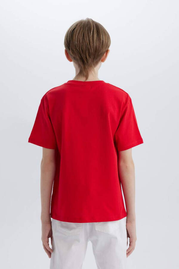 Boys 29 October Republic Day Crew Neck Atatürk Print Short Sleeve Red T-Shirt-Red - 9