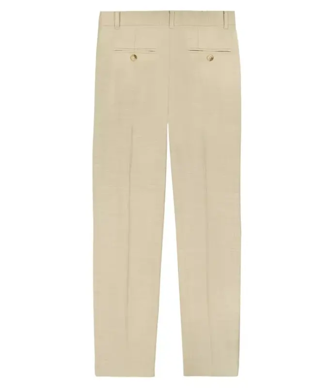 Boys' 8-20 Stretch Sharkskin Suit Pants - Beige - 2