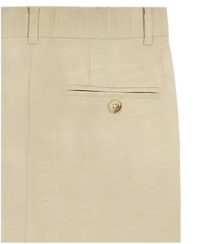 Boys' 8-20 Stretch Sharkskin Suit Pants - Beige - 3