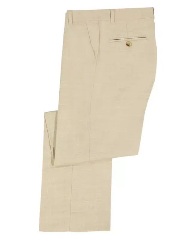 Boys' 8-20 Stretch Sharkskin Suit Pants - Beige - 4
