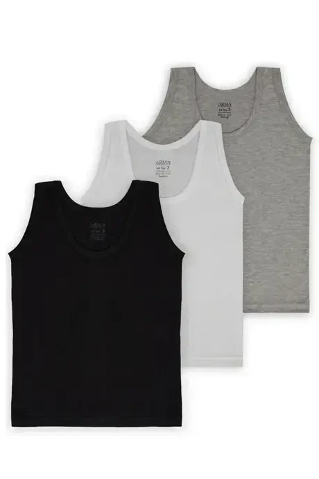 Boys' Assorted Cotton Jersey Tank Top 3 Pack - 1