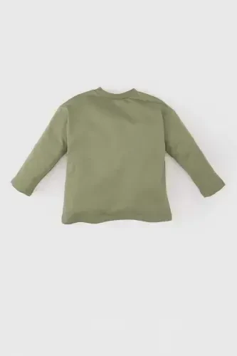 Boys Baby Bicycle Collar Lion Printed Long Sleeve - 3