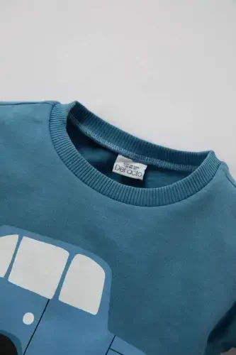 Boy's Baby Bicycle Neckline Print Sweatshirt - DEFACTO (1)