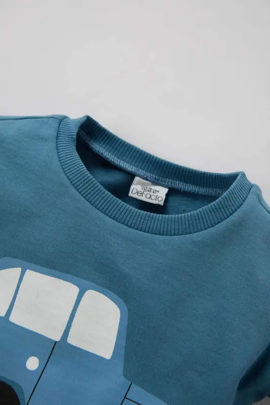 Boy's Baby Bicycle Neckline Print Sweatshirt - 2