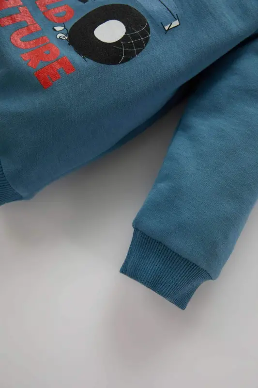 Boy's Baby Bicycle Neckline Print Sweatshirt - 3