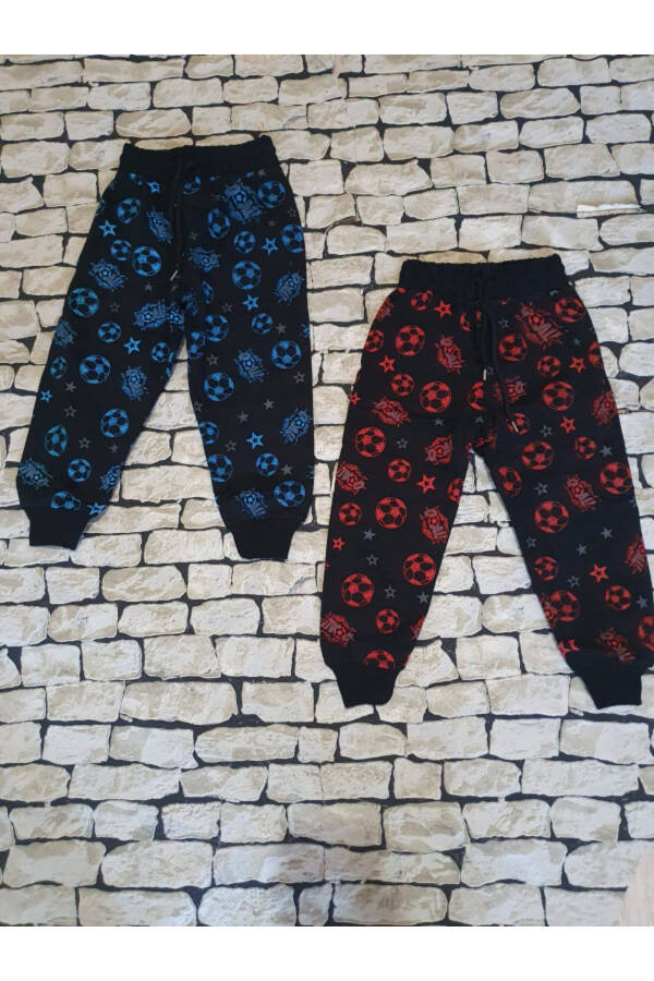 Boy's & Baby Cotton Sweatpants 2 Pack Football Print - 2