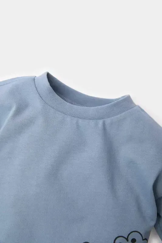 Boy's Baby Crew Neck Animal Patterned Long Sleeve - 2