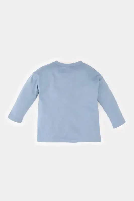 Boy's Baby Crew Neck Animal Patterned Long Sleeve - 4