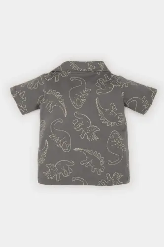 Boys Baby Dinosaur Patterned Short Sleeve Polo Shirt E4787A525SM - 3