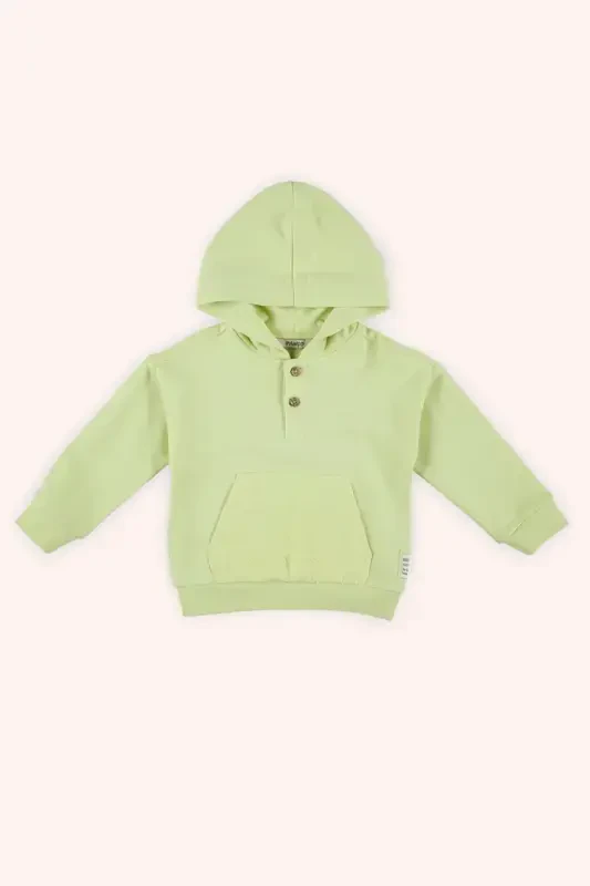 Boys Baby Hooded Green Sweatshirt-007 - 1