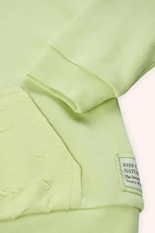 Boys Baby Hooded Green Sweatshirt-007 - 3