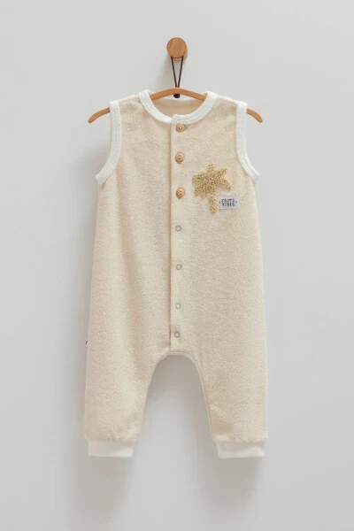 BOYS' BABY JUMPSUIT 100% COTTON PALM PATTERNED 2025 - CARAMELL
