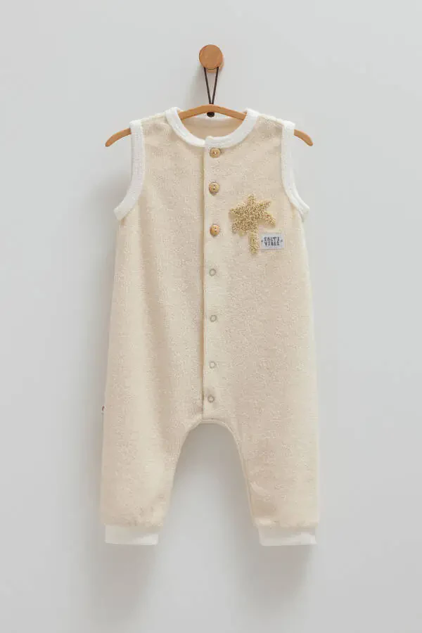 BOYS' BABY JUMPSUIT 100% COTTON PALM PATTERNED 2025 - 1