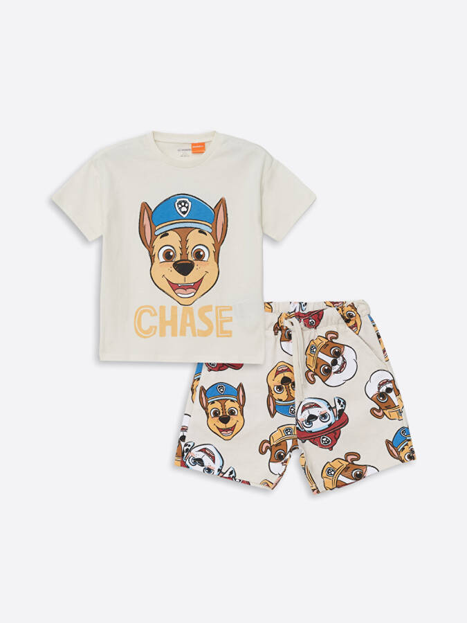 Boys' Baby Paw Patrol Printed T-Shirt and Shorts Set with Bicycle Collar - 8