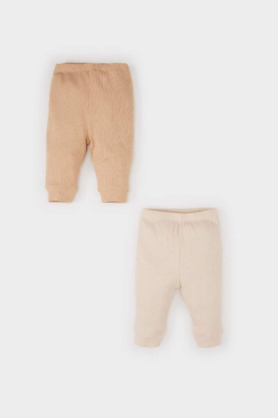 Boy's Baby Ribbed Undershirt 2-Pack Stone - DEFACTO