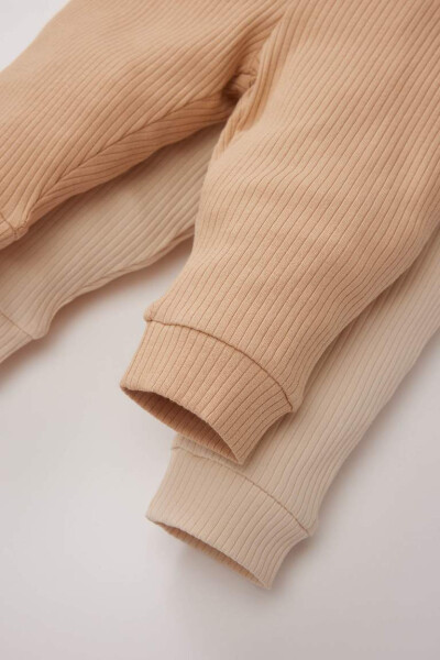 Boy's Baby Ribbed Undershirt 2-Pack Stone - 3