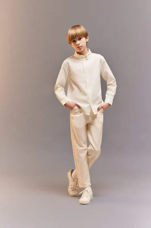 Boys' Balloon Fit Standard Leg Twill Pants B6709a824sp - DEFACTO