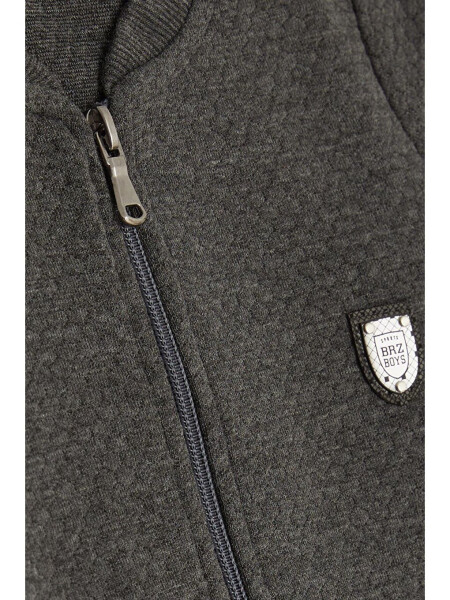 Boys' Basic Fleece Hoodie with Pocket and Emblem (2-4 Years) - 18