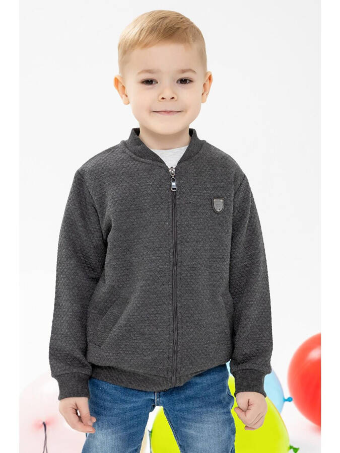Boys' Basic Fleece Hoodie with Pocket and Emblem (2-4 Years) - 7