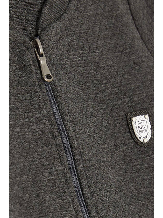 Boys' Basic Fleece Hoodie with Pocket and Emblem (2-4 Years) - 12