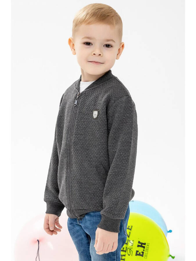 Boys' Basic Fleece Hoodie with Pocket and Emblem (2-4 Years) - 2