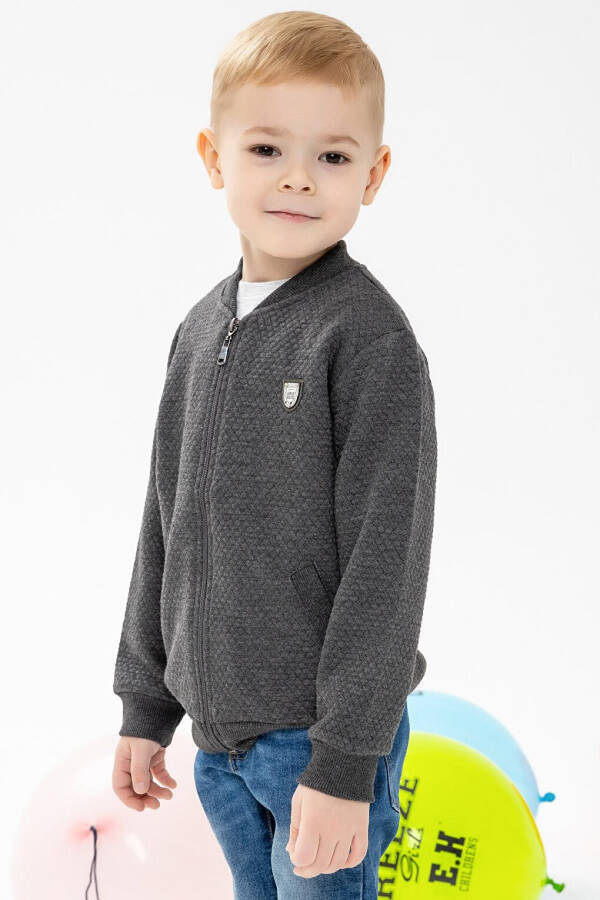 Boys' Basic Fleece Hoodie with Pocket and Emblem (2-4 Years) - 26