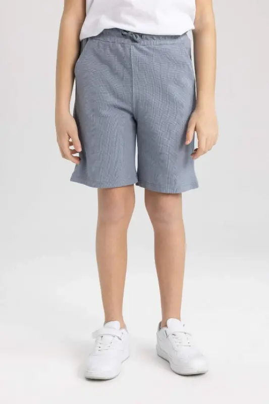 Boys Basic Piqué Shorts Grey - 2