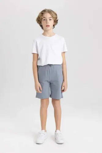 Boys Basic Piqué Shorts Grey - 3