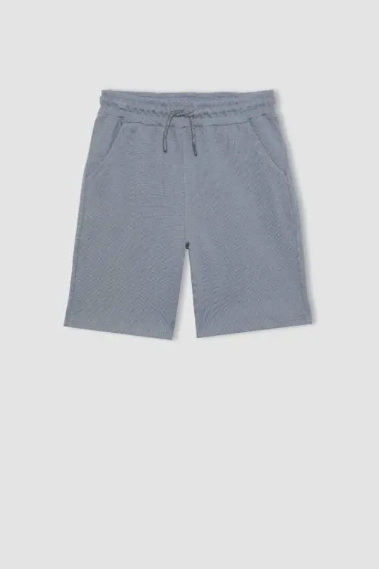 Boys Basic Piqué Shorts Grey - 5