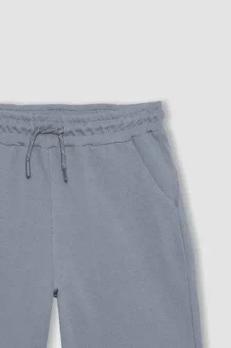 Boys Basic Piqué Shorts Grey - 6