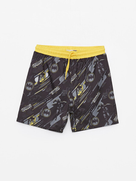 Boy's Batman Printed Crew Neck Tank Top and Swim Shorts - 8