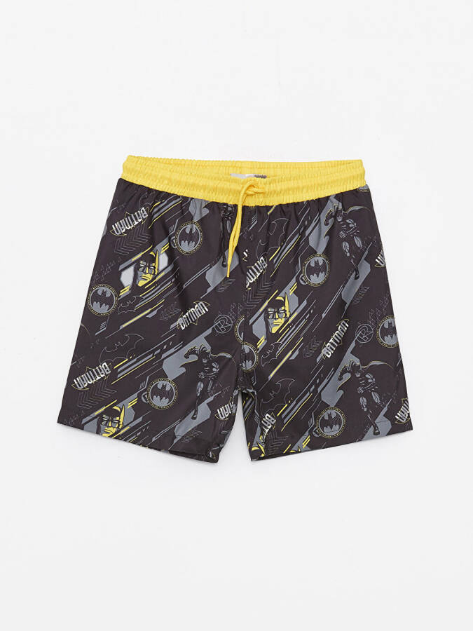 Boy's Batman Printed Crew Neck Tank Top and Swim Shorts - 3