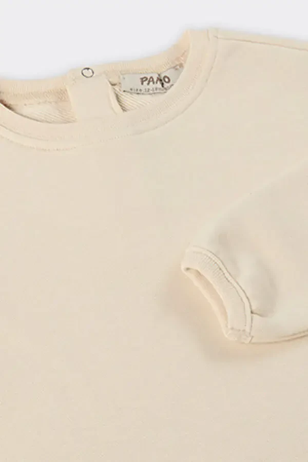 Boy's Beige Sweatshirt - 3