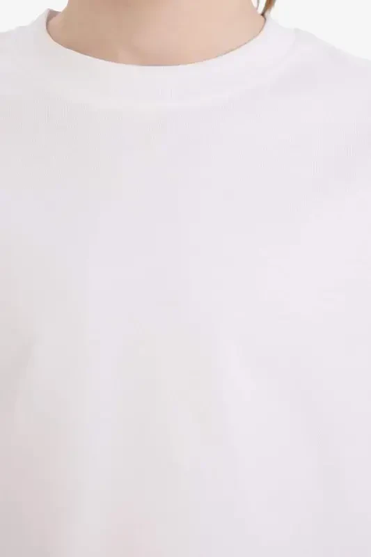 Boys' Bicycle Collar Long Sleeve Basic T-Shirt White - 5