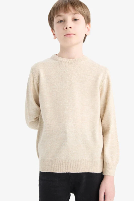 Boys' Bicycle Neck Knit Sweater A4992A824WN - DEFACTO