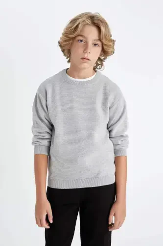 Boys Bicycle Neck Knit Sweater C8617A824WN - 3
