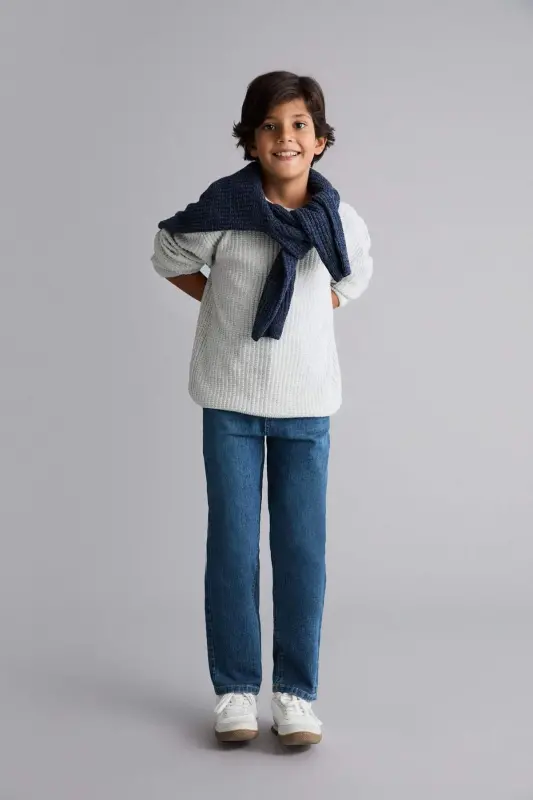 Boys' Bicycle Neck Knit Sweater C9468A824AU - 2