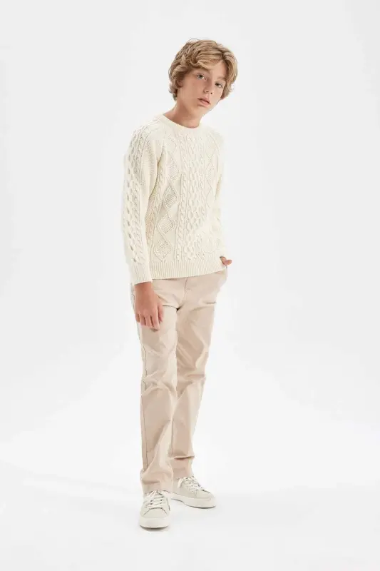 Boys' Bicycle Neck Knit Sweater D0320A824WN - 2