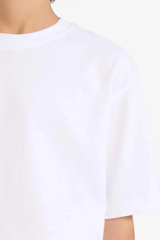 Boys' Bicycle Neck Short Sleeve T-Shirt White - 4