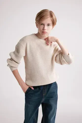 Boy's Bicycle Neck Sweater C2270A824WN - 1
