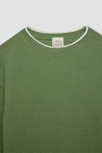 Boys' Bike Neck Knit Sweater U8991A624AU - DEFACTO (1)