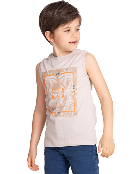 Boy's Bike Neck Printed Tank Top - 6