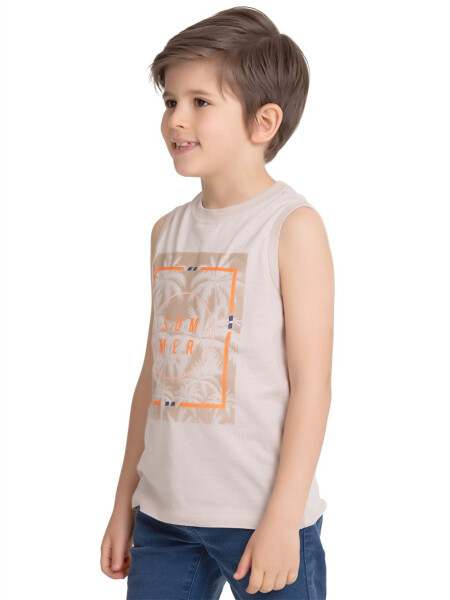 Boy's Bike Neck Printed Tank Top - 7