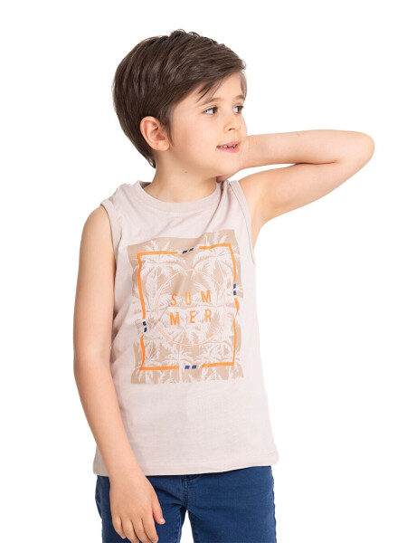 Boy's Bike Neck Printed Tank Top - 10